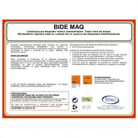 Detergente líquido para todo tipo de aguas BIDE MAQ